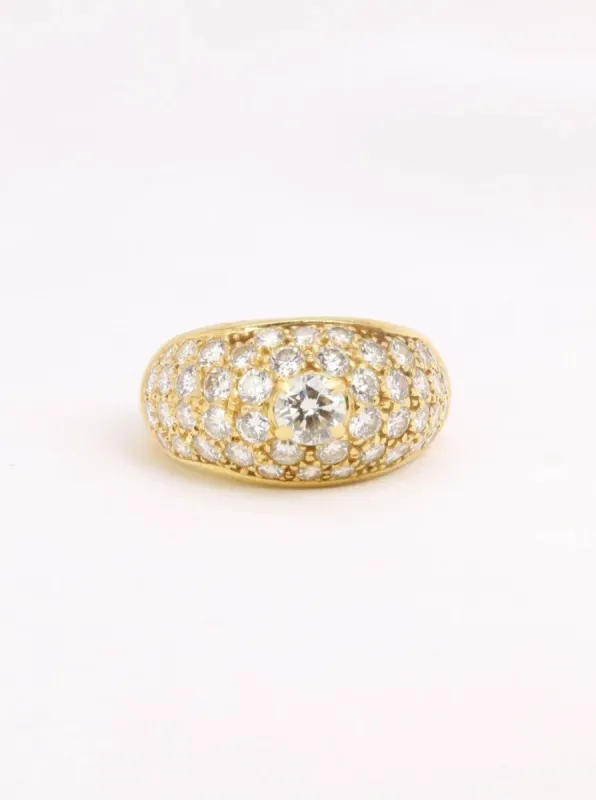 Bague jonc vintage avec diamants sold by 58 Facettes