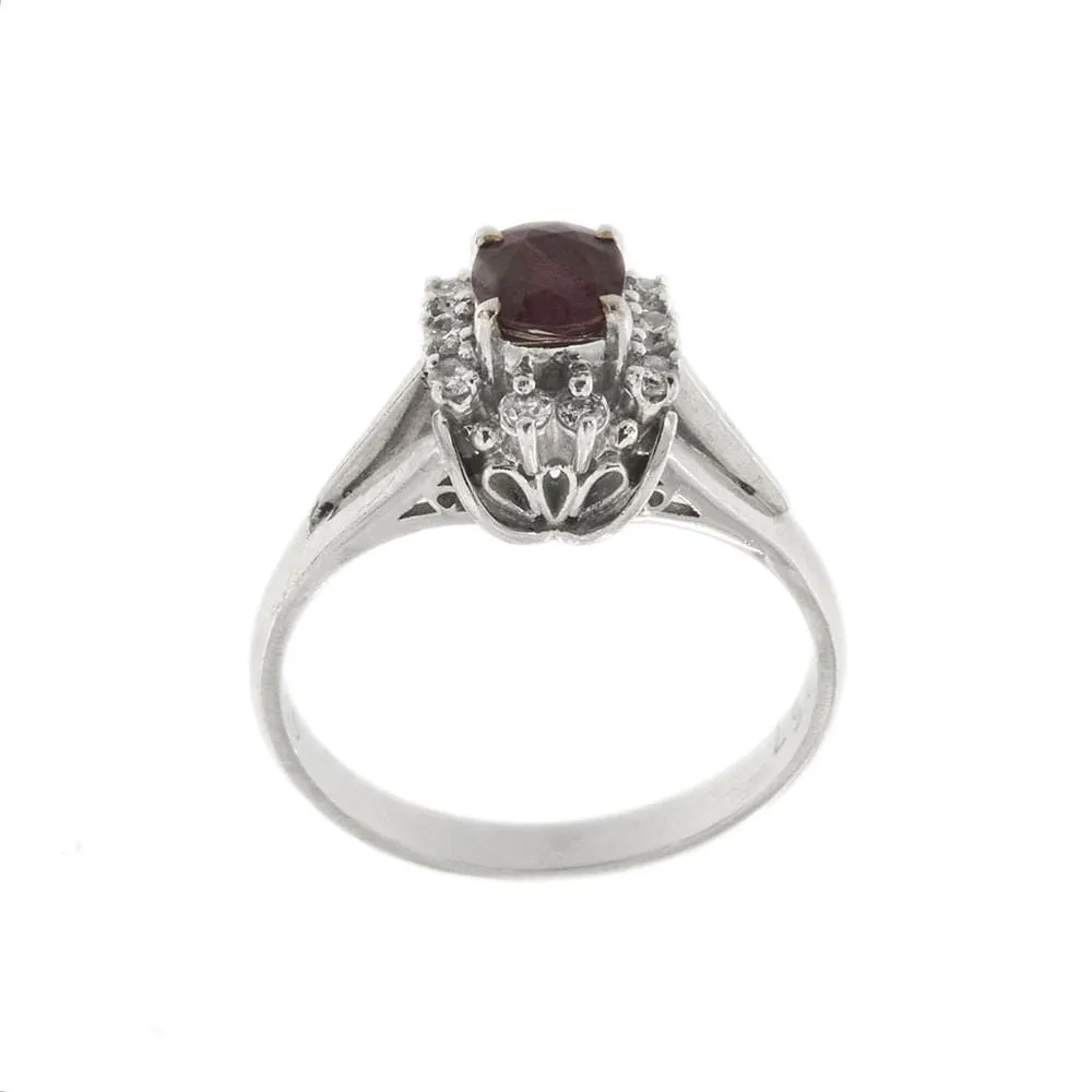 Bague avec grenat et diamants sold by 58 Facettes product image thumbnail 3