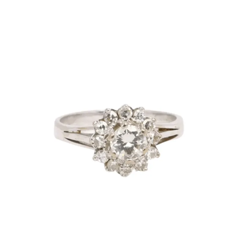 Bague marguerite vintage diamants 1,1 ct sold by 58 Facettes