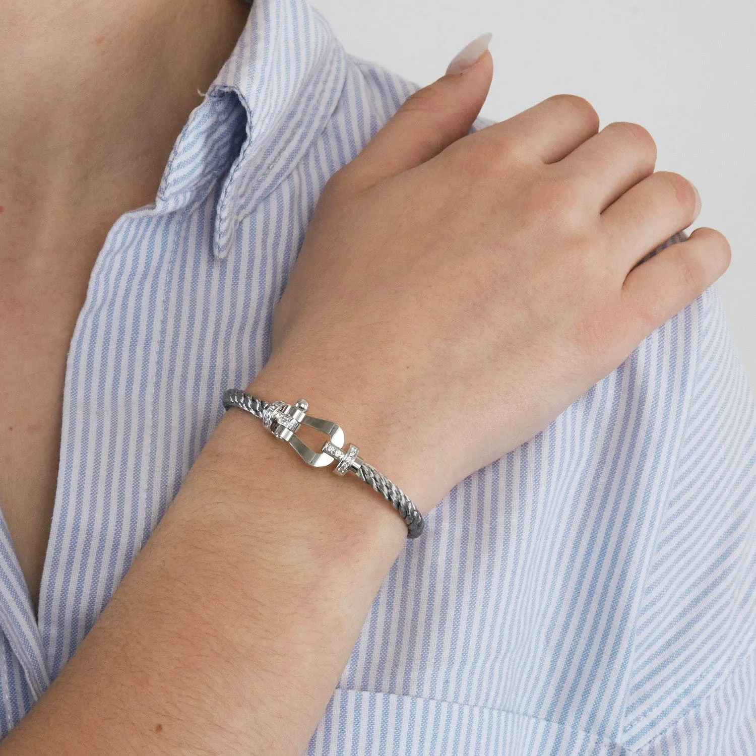 FRED - Bracelet Force 10 en or gris et diamants sold by 58 Facettes product image thumbnail 2