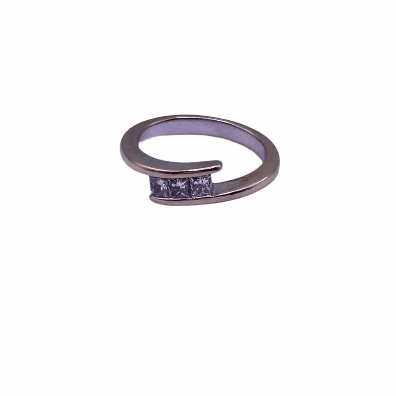 Bague Trilogie Or Blanc Diamants sold by 58 Facettes