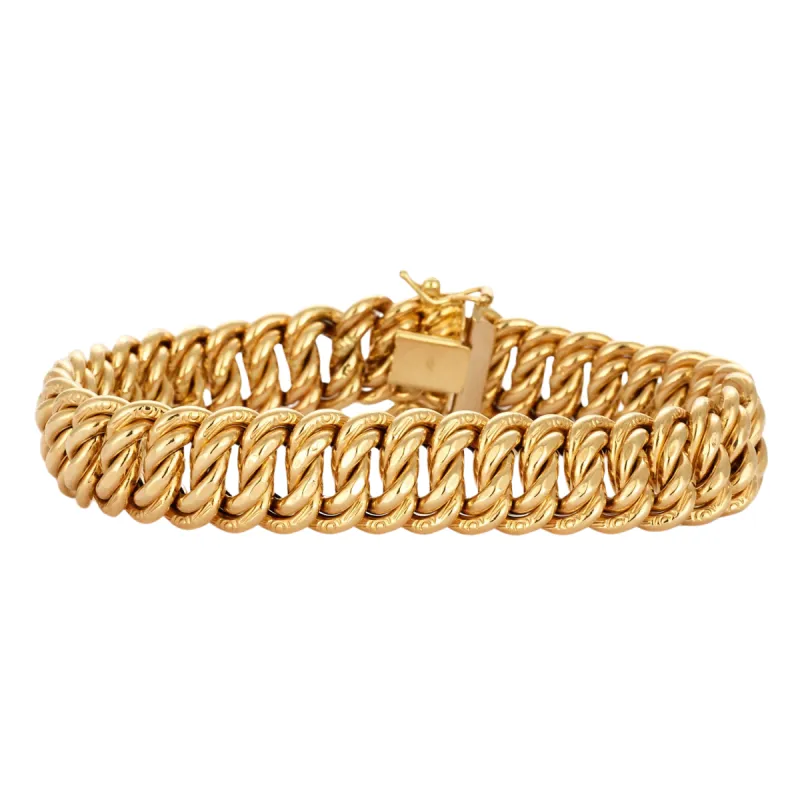 Gourmette maille américaine or jaune sold by 58 Facettes
