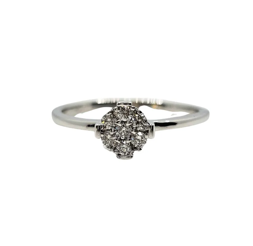 Bague or blanc diamants sold by 58 Facettes