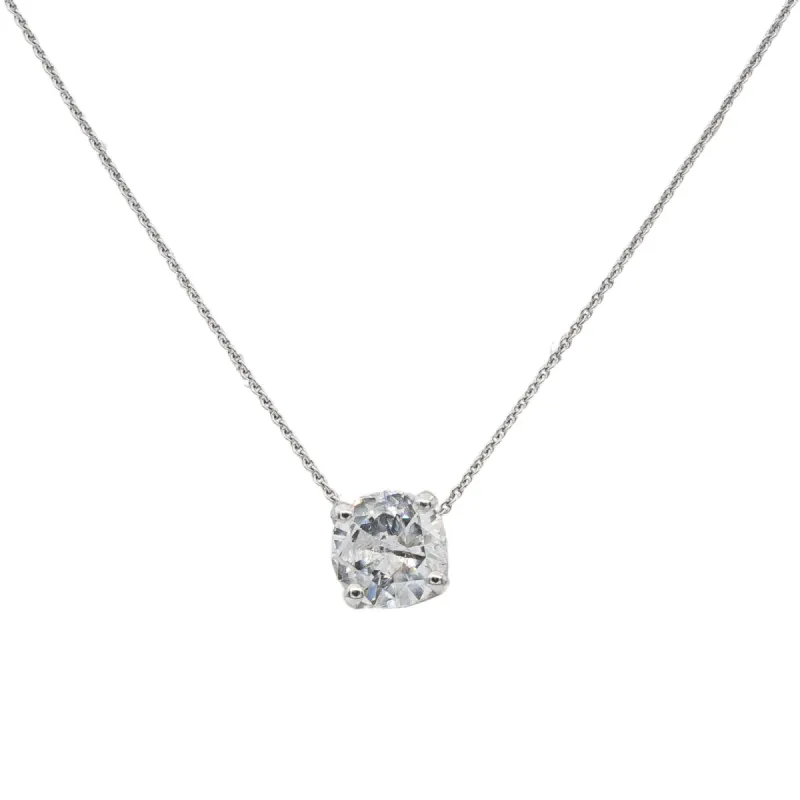 Collier Solitaire Or blanc Diamant sold by 58 Facettes