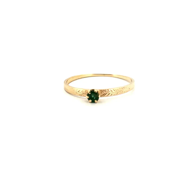 Bague Solitaire Or Jaune Émeraude sold by 58 Facettes