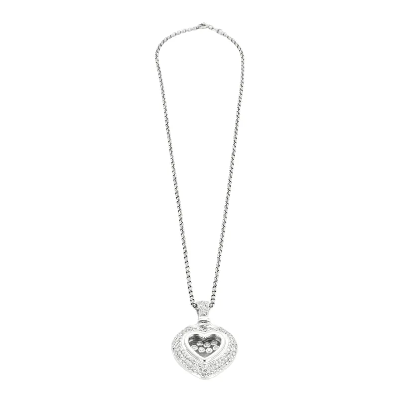 Collier cœur or blanc et diamants sold by 58 Facettes