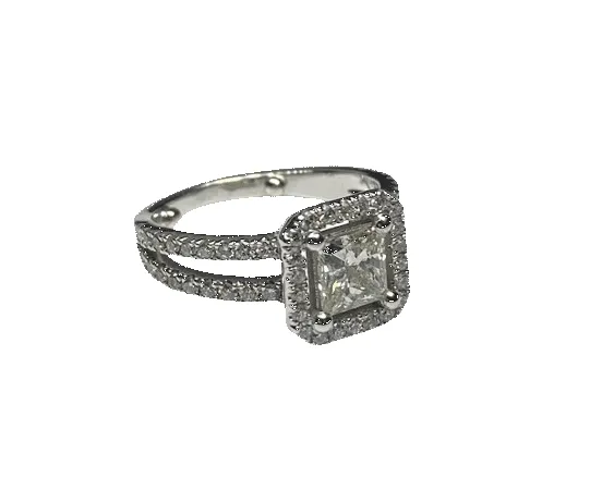 Bague solitaire or et diamants sold by 58 Facettes