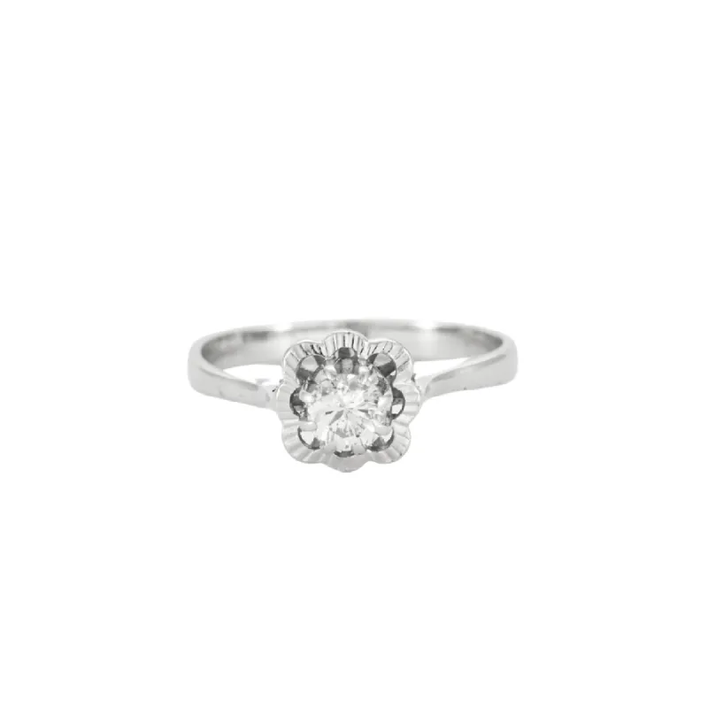 Solitaire Or blanc Diamant sold by 58 Facettes