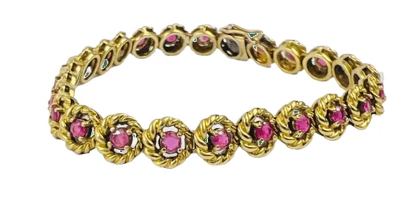Bracelet or avec rubis sold by 58 Facettes