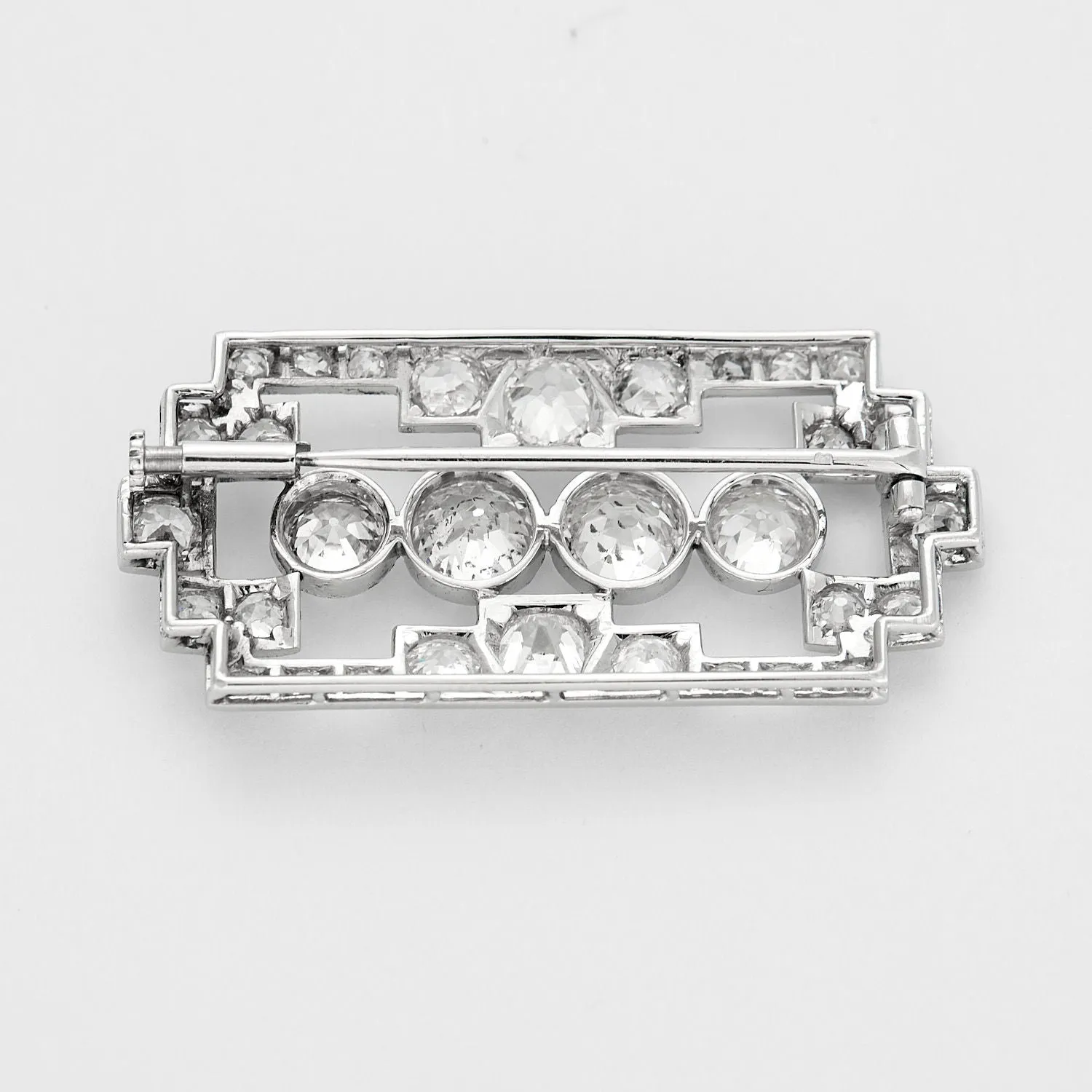 Broche Art Déco platine diamants sold by 58 Facettes product image thumbnail 3