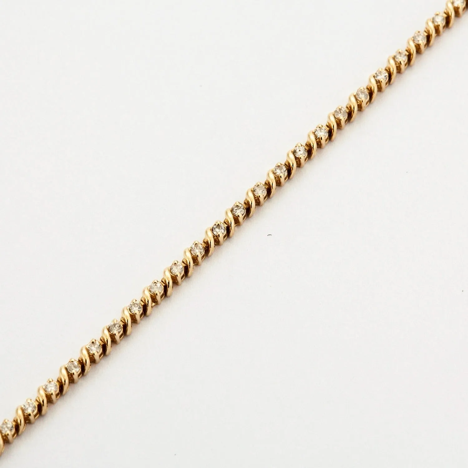 Bracelet Rivière or jaune et diamants sold by 58 Facettes product image thumbnail 4