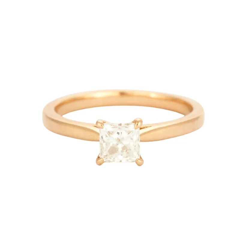 Bague solitaire en or jaune et diamant sold by 58 Facettes