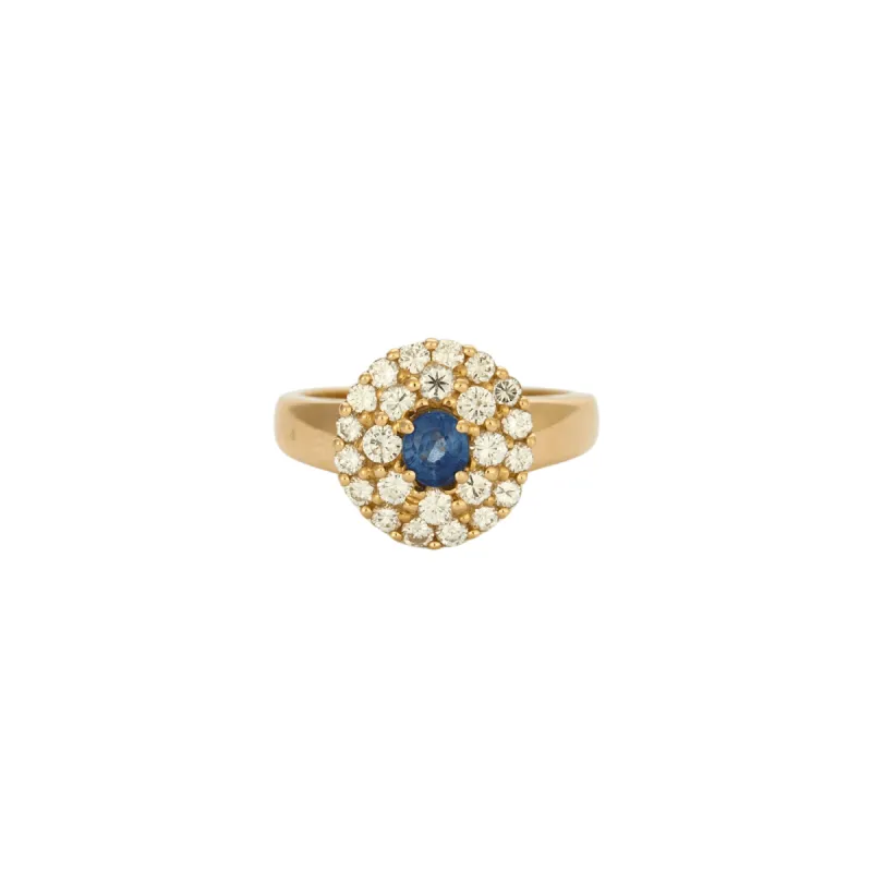 Bague jonc Saphir Diamants sold by 58 Facettes