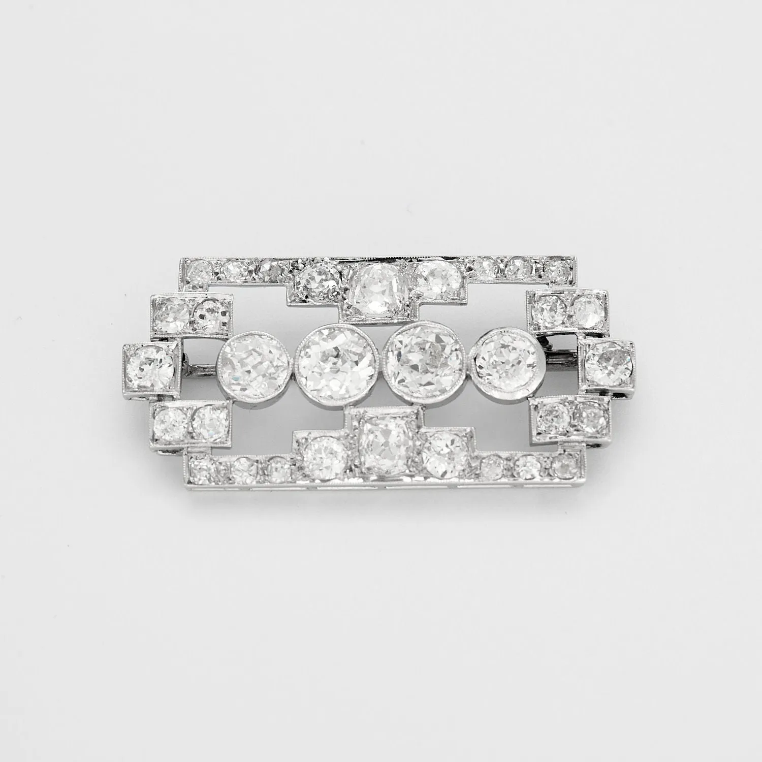 Broche Art Déco platine diamants sold by 58 Facettes product image thumbnail 5