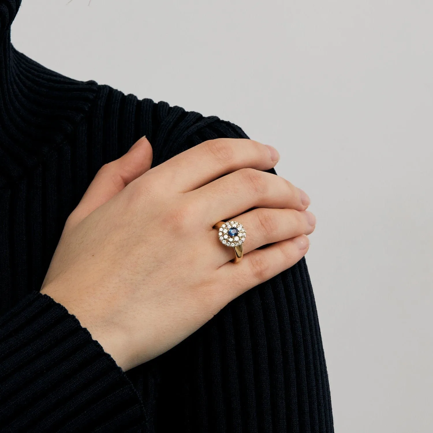 Bague jonc Saphir Diamants sold by 58 Facettes product image thumbnail 2