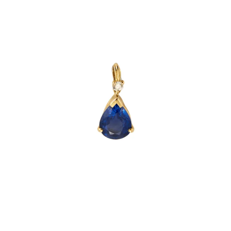 Pendentif or jaune diamants et saphir sold by 58 Facettes