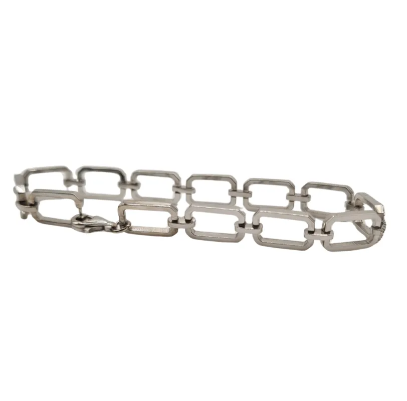 Bracelet or blanc serti de diamants sold by 58 Facettes