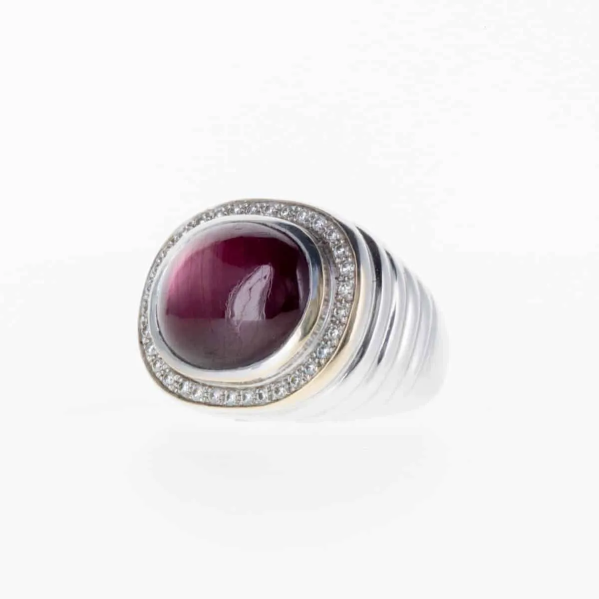 Bague Rubis Cabochon Étoilé Diamants sold by 58 Facettes product image thumbnail 4