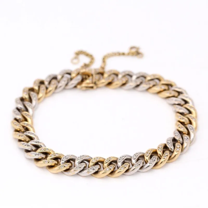Bracelet barbu en or 18 carats et diamants sold by 58 Facettes