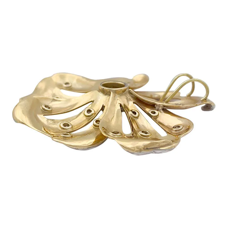 Pendentif "Fleur" or, diamants. sold by 58 Facettes product image thumbnail 5