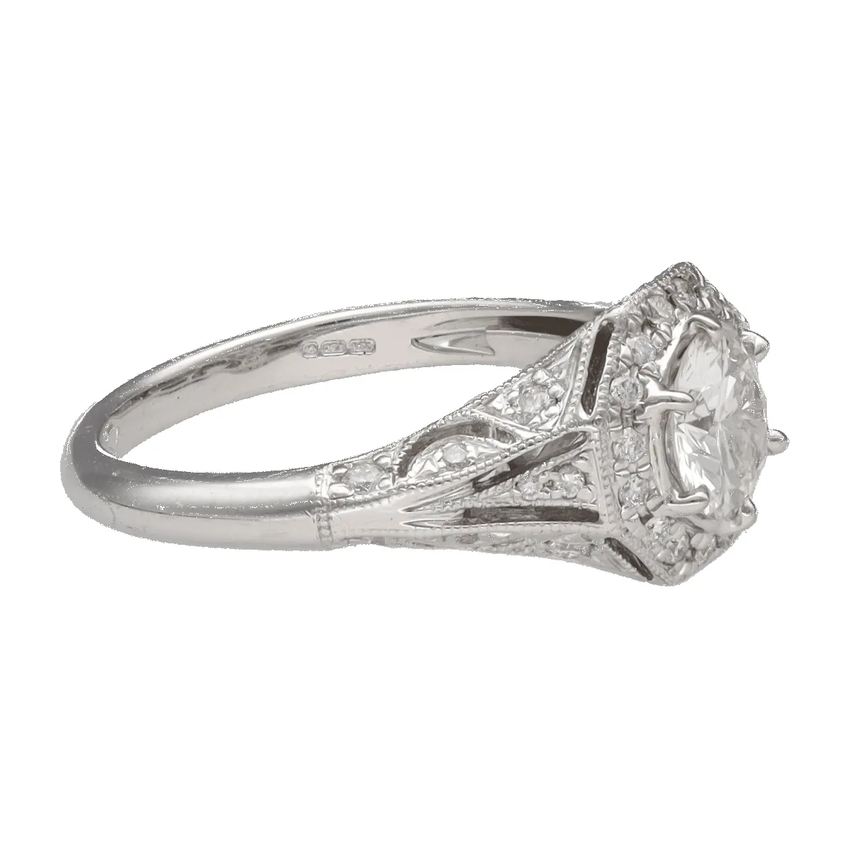 Solitaire diamant et or gris sold by 58 Facettes product image thumbnail 5