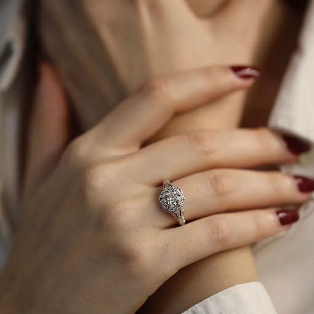 Solitaire diamant et or gris sold by 58 Facettes product image thumbnail 2