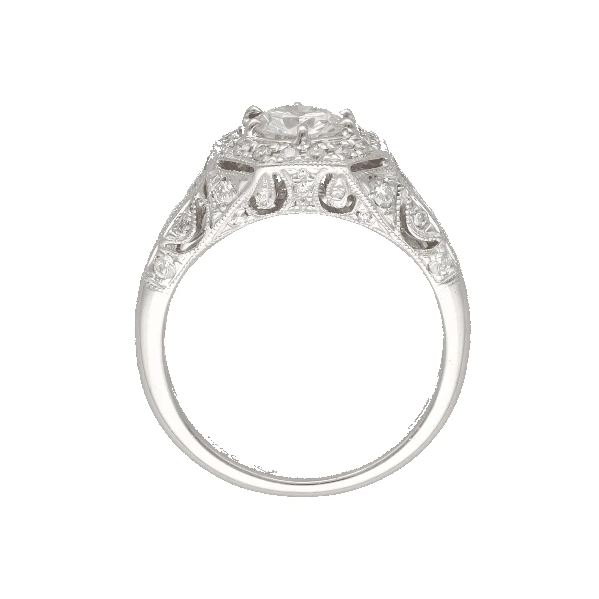 Solitaire diamant et or gris sold by 58 Facettes product image thumbnail 3