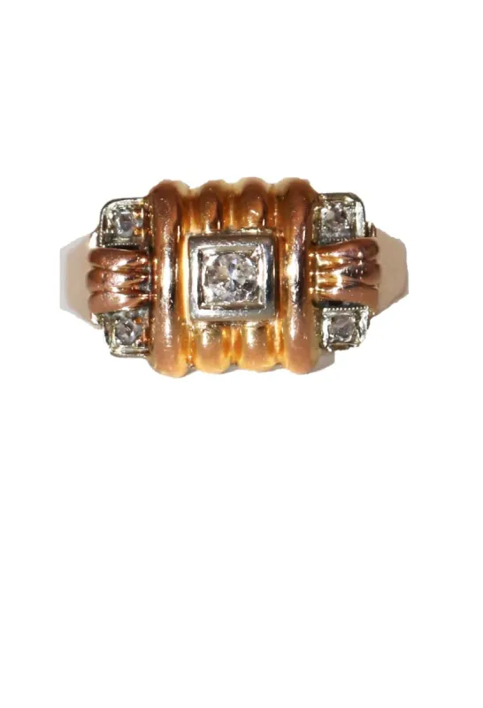 Bague Rétro 1949 or et diamants sold by 58 Facettes