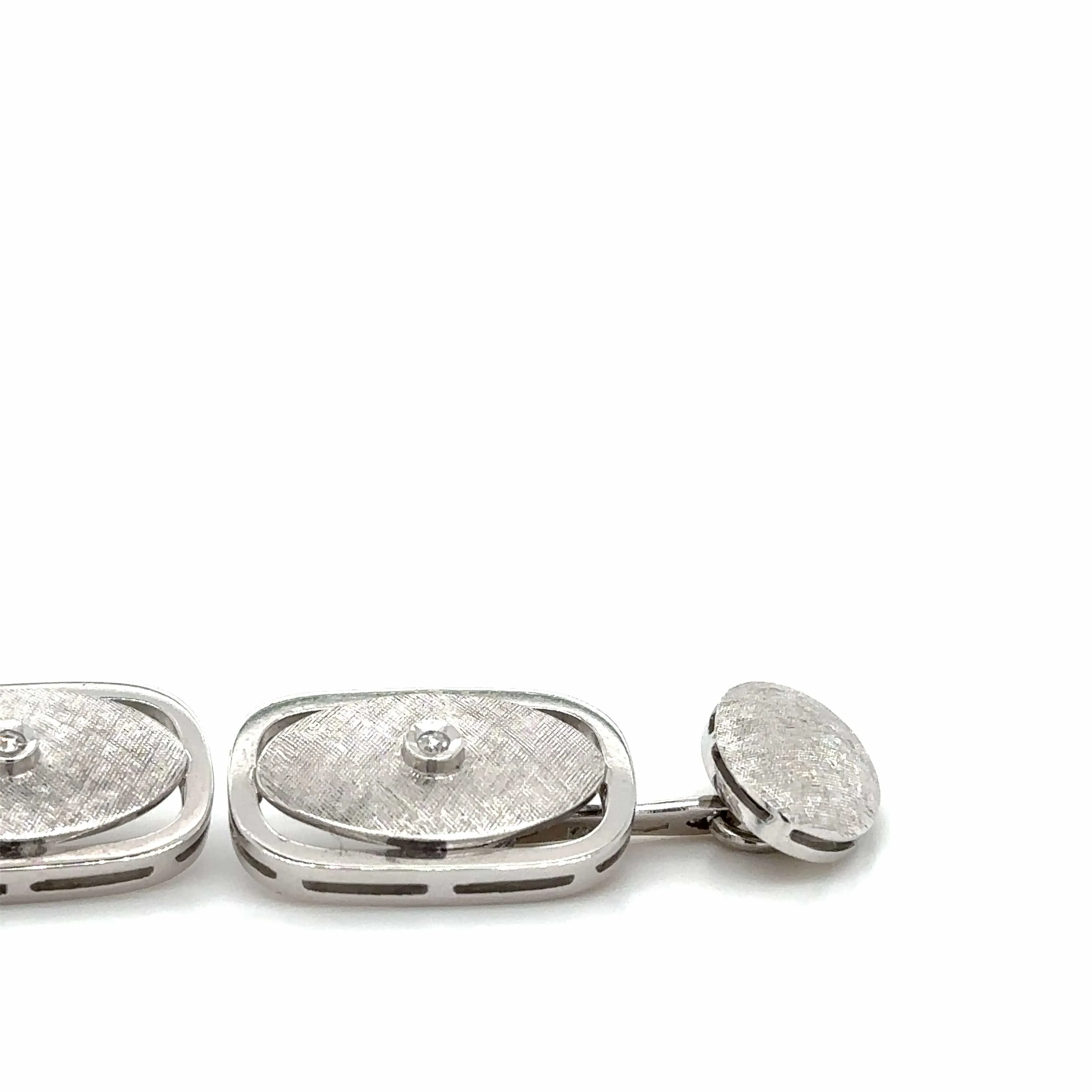 Boutons de Manchettes Or Blanc - Diamant sold by 58 Facettes product image thumbnail 4
