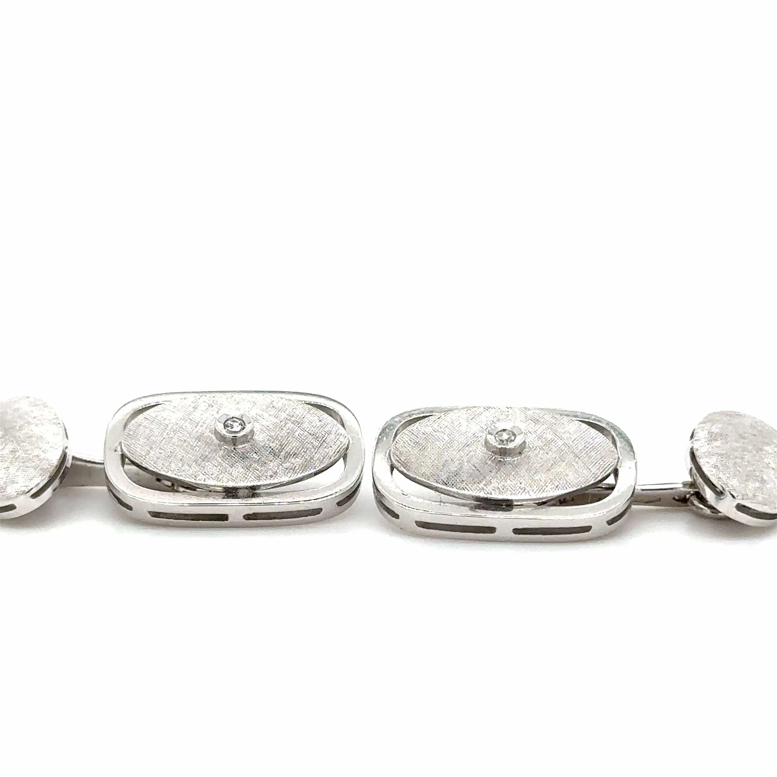 Boutons de Manchettes Or Blanc - Diamant sold by 58 Facettes