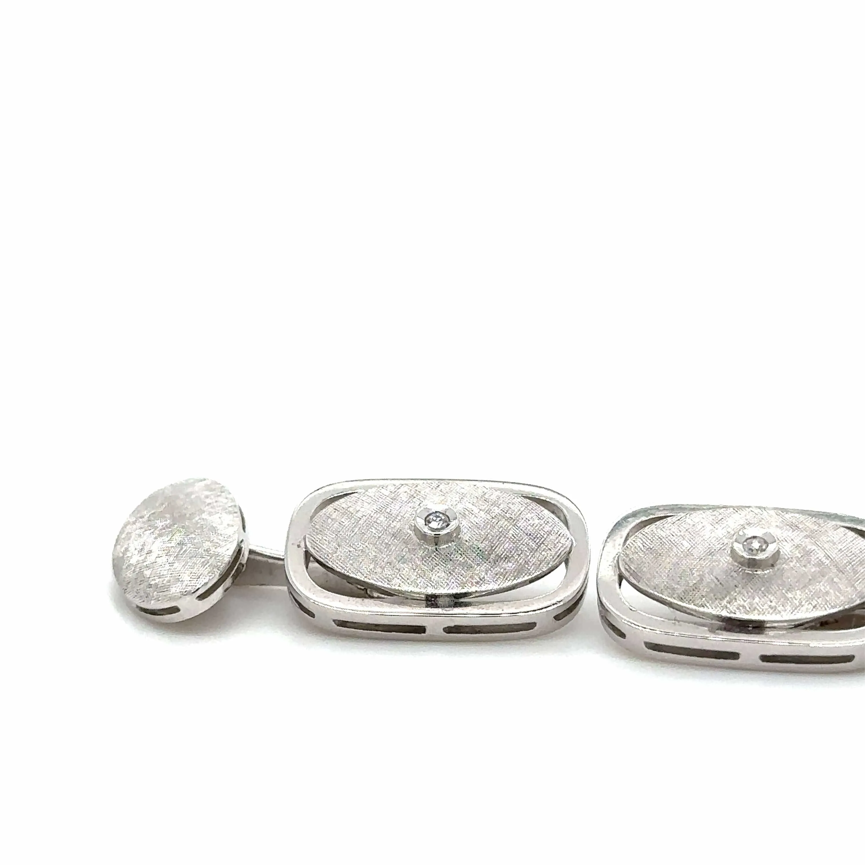 Boutons de Manchettes Or Blanc - Diamant sold by 58 Facettes product image thumbnail 3