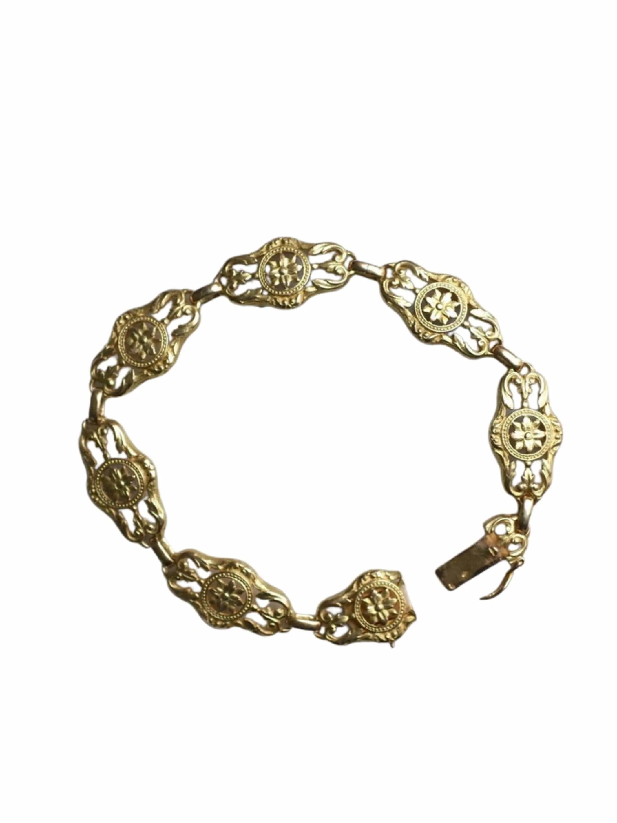 Bracelet ancien maille ajourée or jaune sold by 58 Facettes