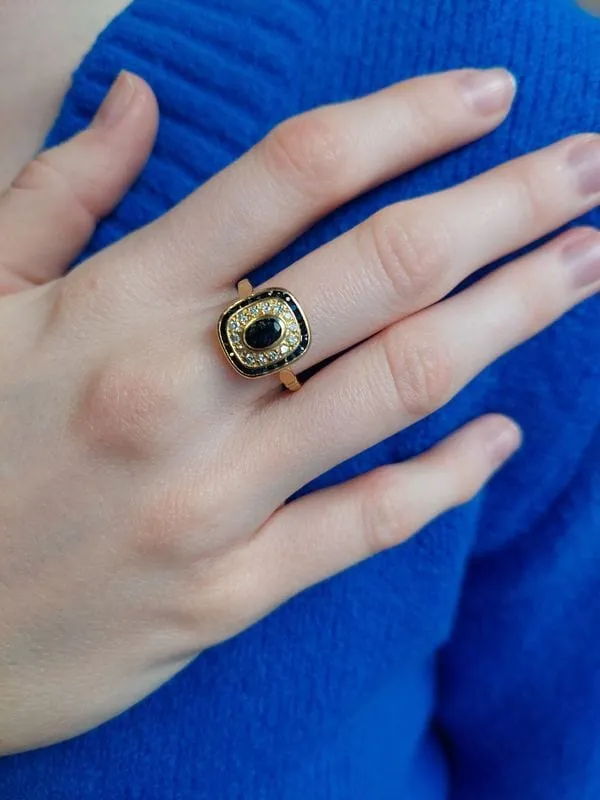 BAGUE STYLE ART DECO SAPHIRS ET DIAMANTS sold by 58 Facettes product image thumbnail 2