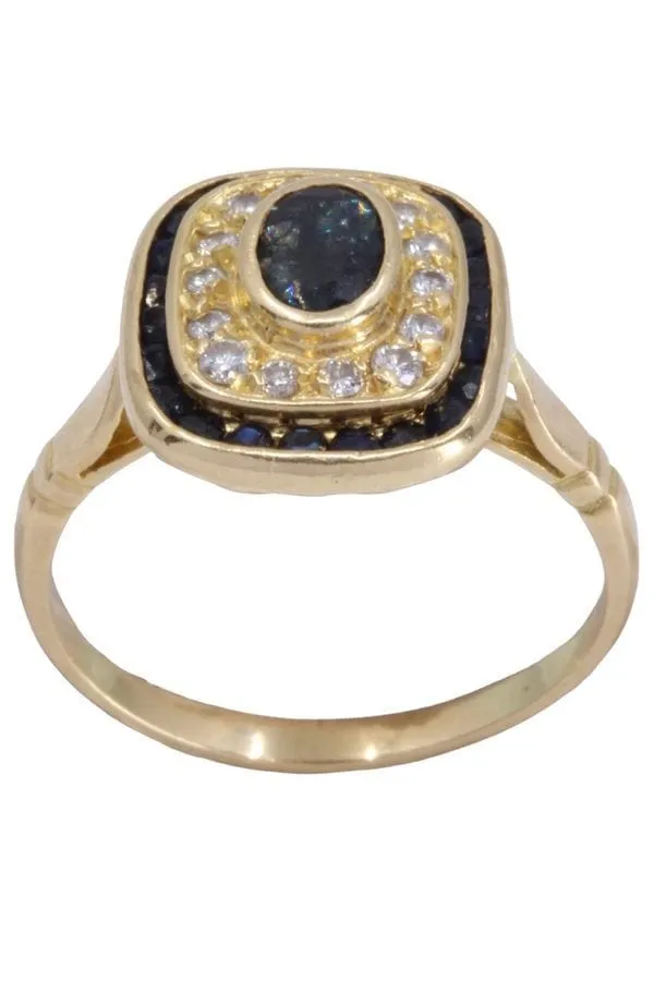 BAGUE STYLE ART DECO SAPHIRS ET DIAMANTS sold by 58 Facettes product image thumbnail 3