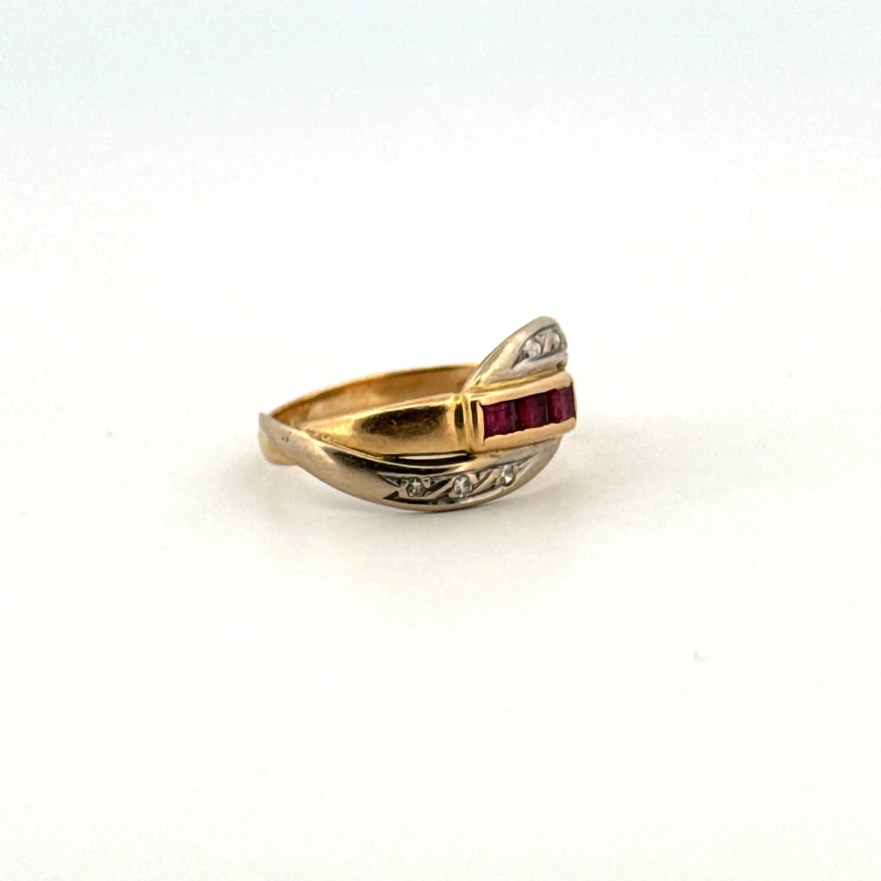 Bague or jaune rubis diamants sold by 58 Facettes product image thumbnail 4