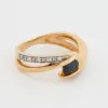 Bague or jaune - Saphir et Diamants sold by 58 Facettes