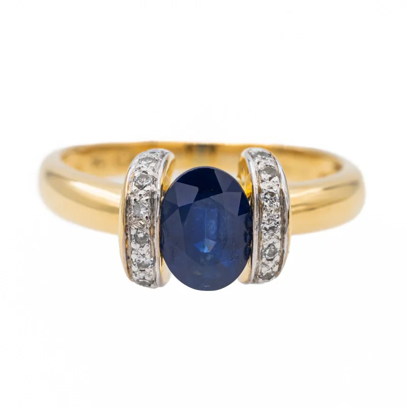Bague Or jaune Saphir sold by 58 Facettes