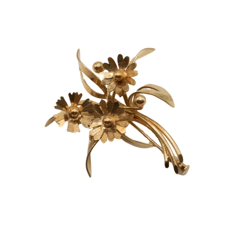 Broche Fleurs Or Jaune sold by 58 Facettes