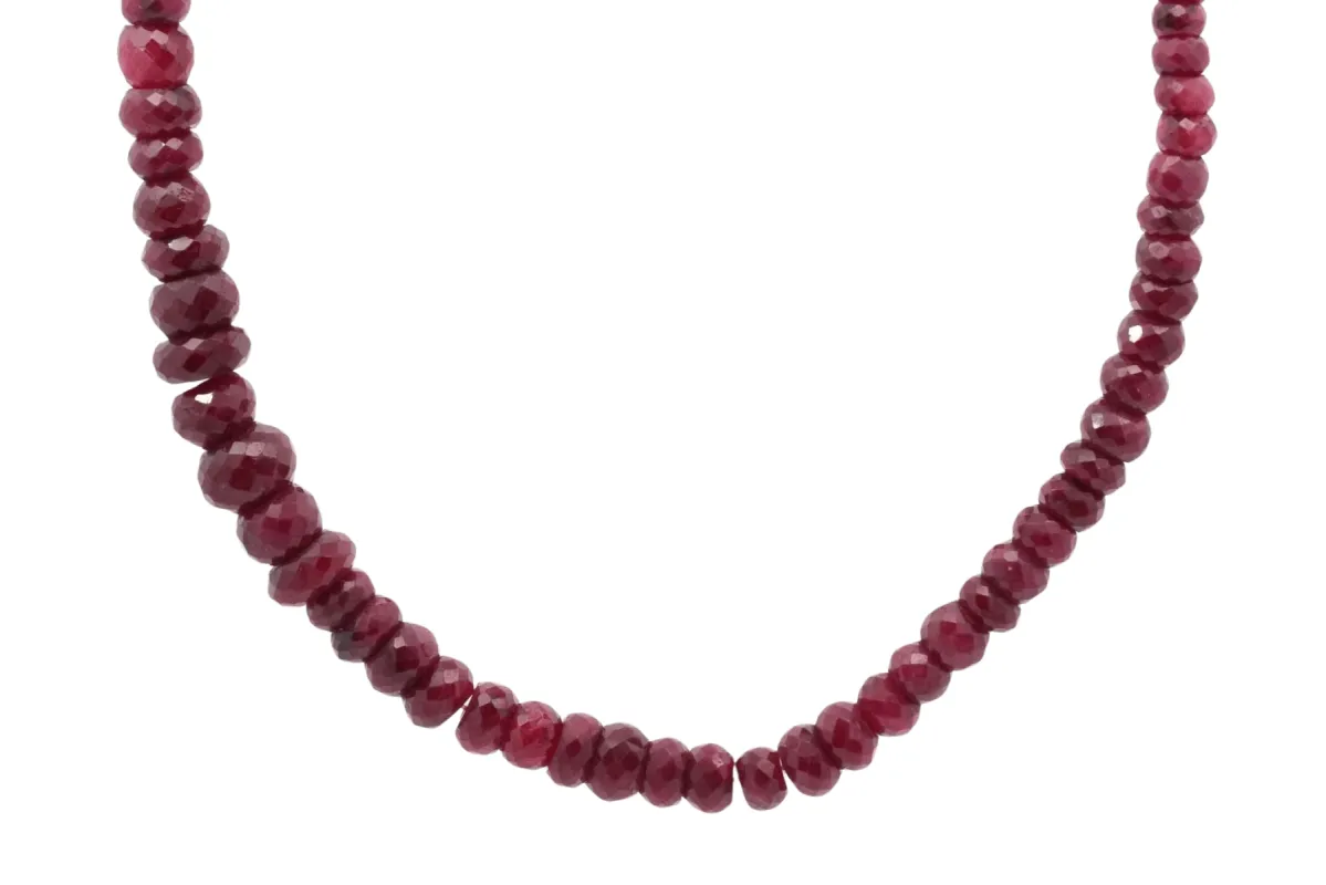 Collier en perles de rubis facettés - 46 cm sold by 58 Facettes