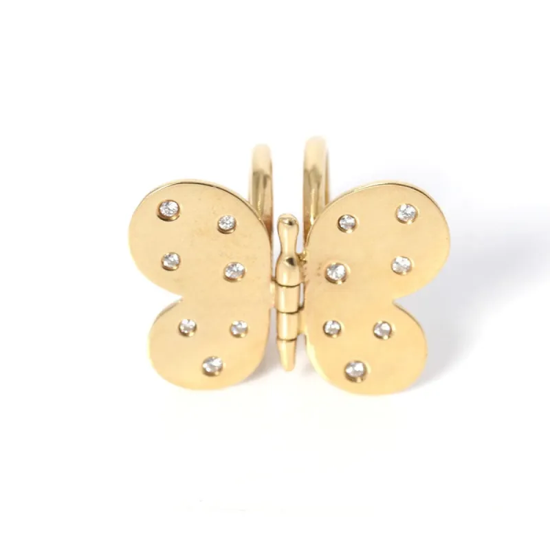 Bague TOUS BUTTERFLY en or avec diamants made by 58 Facettes