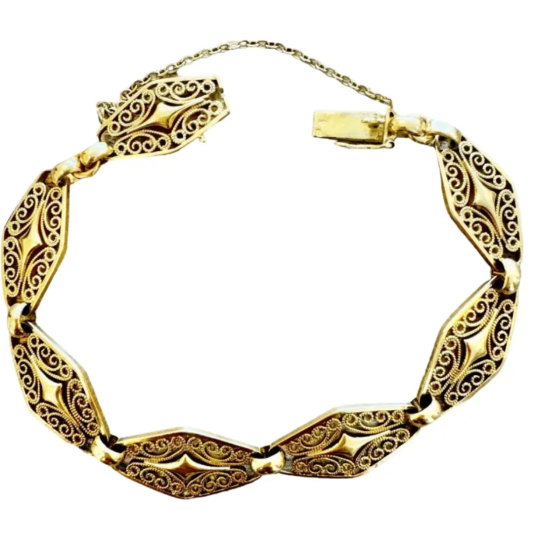 Bracelet or jaune filigrane sold by 58 Facettes