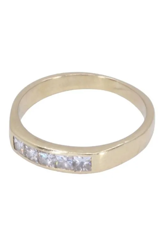 Demi alliance Or jaune Diamants sold by 58 Facettes