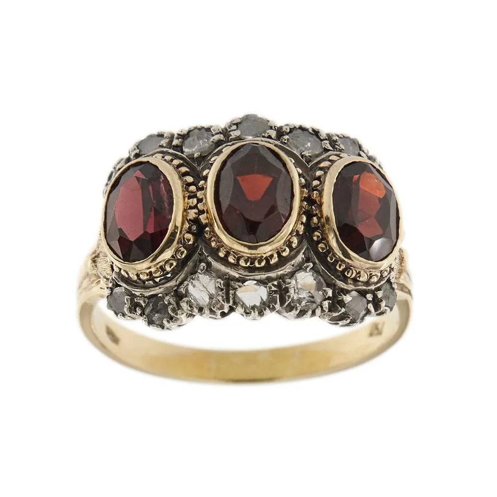 Bague avec grenats et diamants sold by 58 Facettes product image thumbnail 5