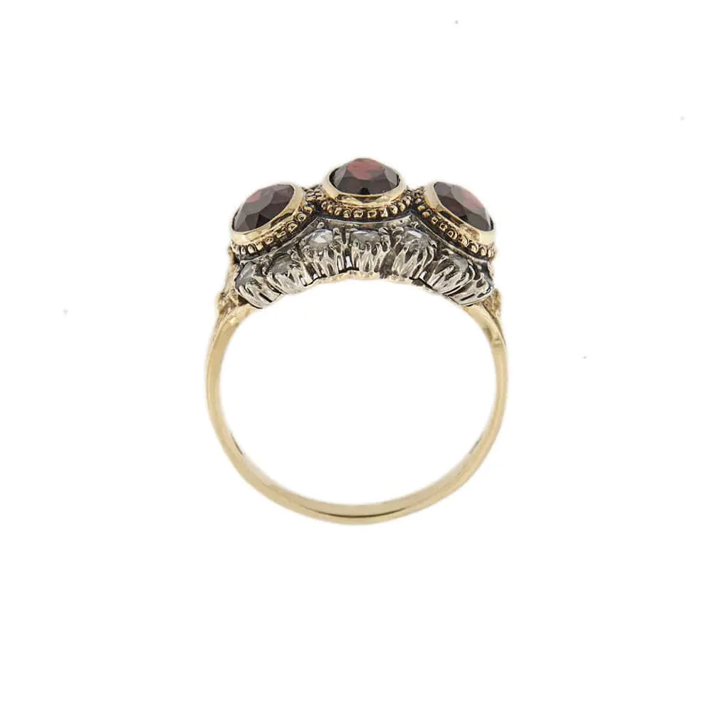 Bague avec grenats et diamants sold by 58 Facettes product image thumbnail 2