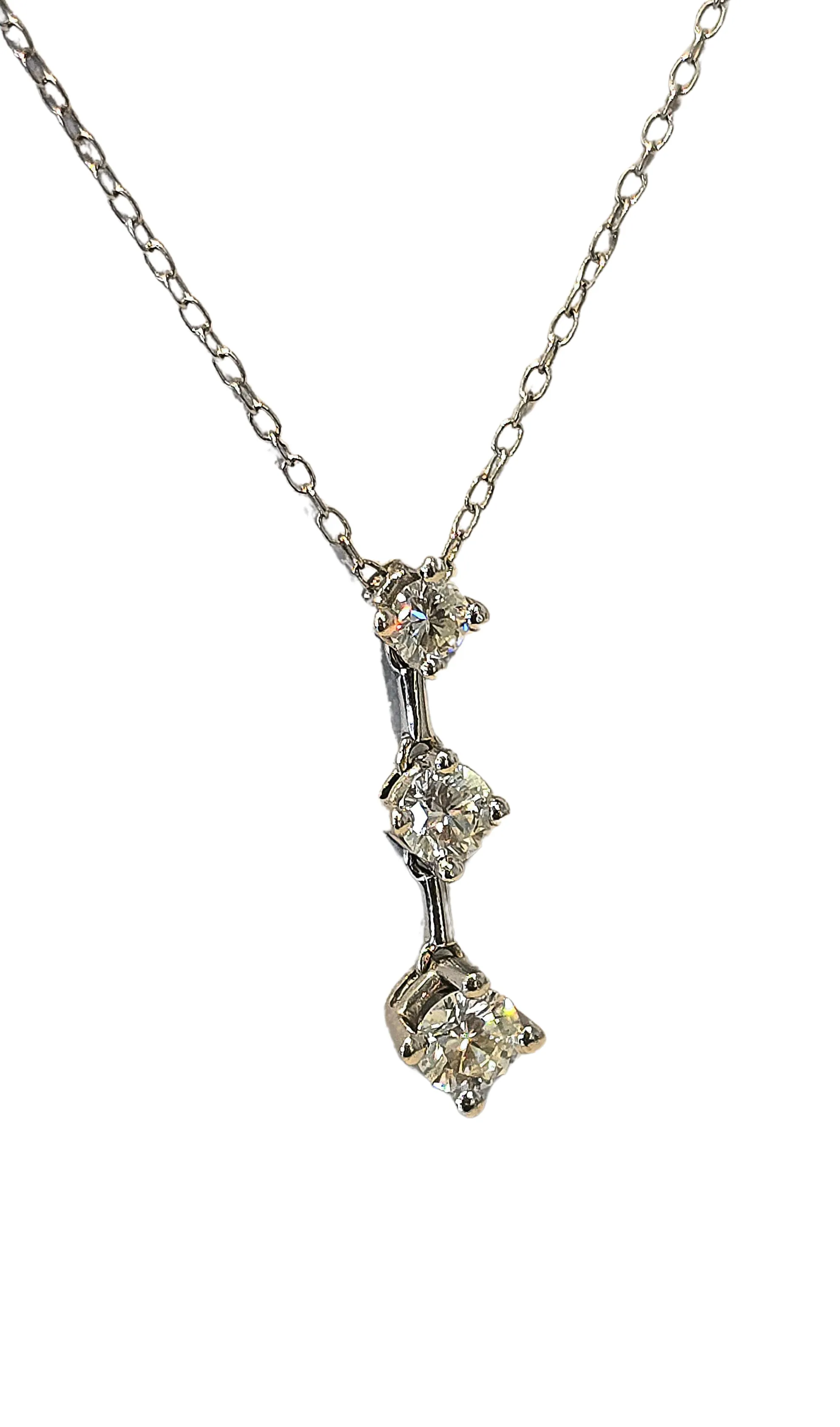 Collier or blanc diamants sold by 58 Facettes