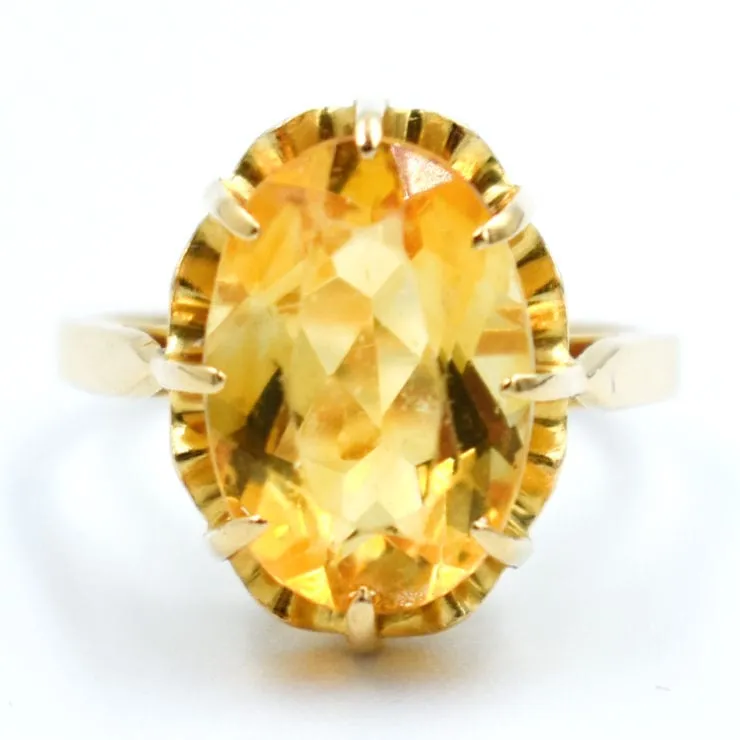 Bague Vintage Or et Citrine sold by 58 Facettes
