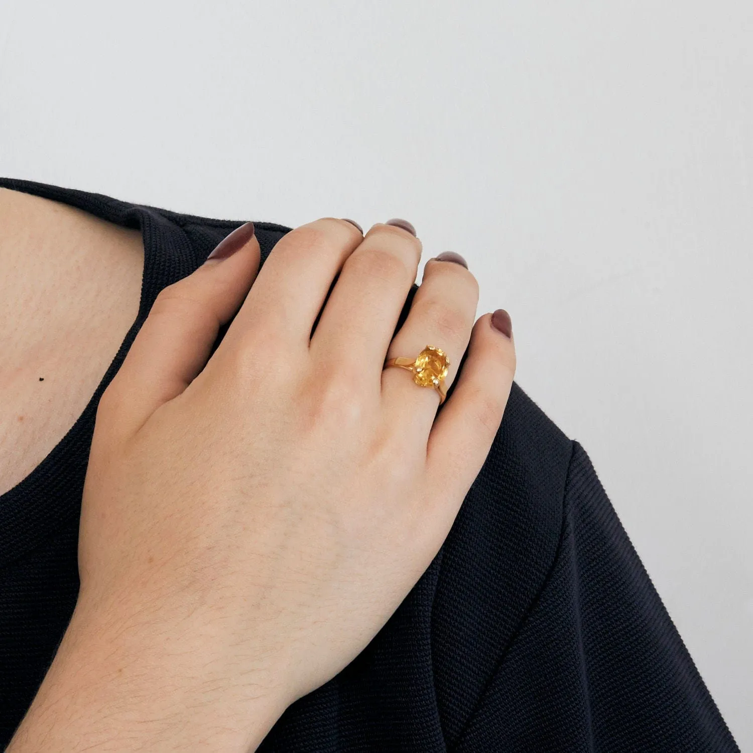 Bague en or jaune avec citrine sold by 58 Facettes product image thumbnail 2