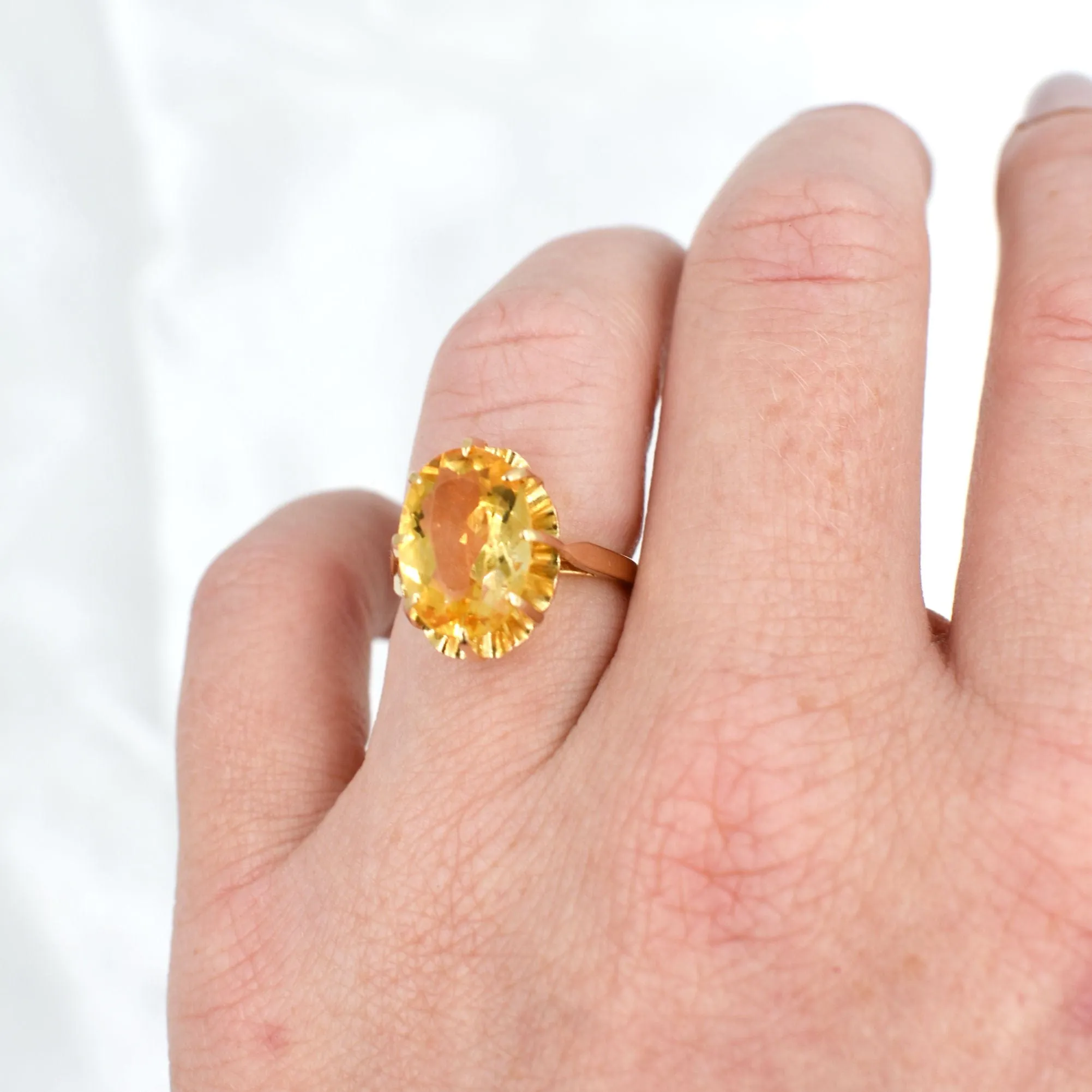 Bague Vintage Or et Citrine sold by 58 Facettes product image thumbnail 5