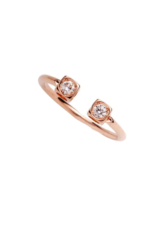 Bague DINH VAN Cubisme Trilogie Or Rose 750/1000 sold by 58 Facettes