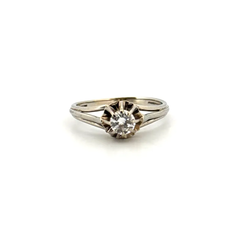 Solitaire or blanc diamant sold by 58 Facettes